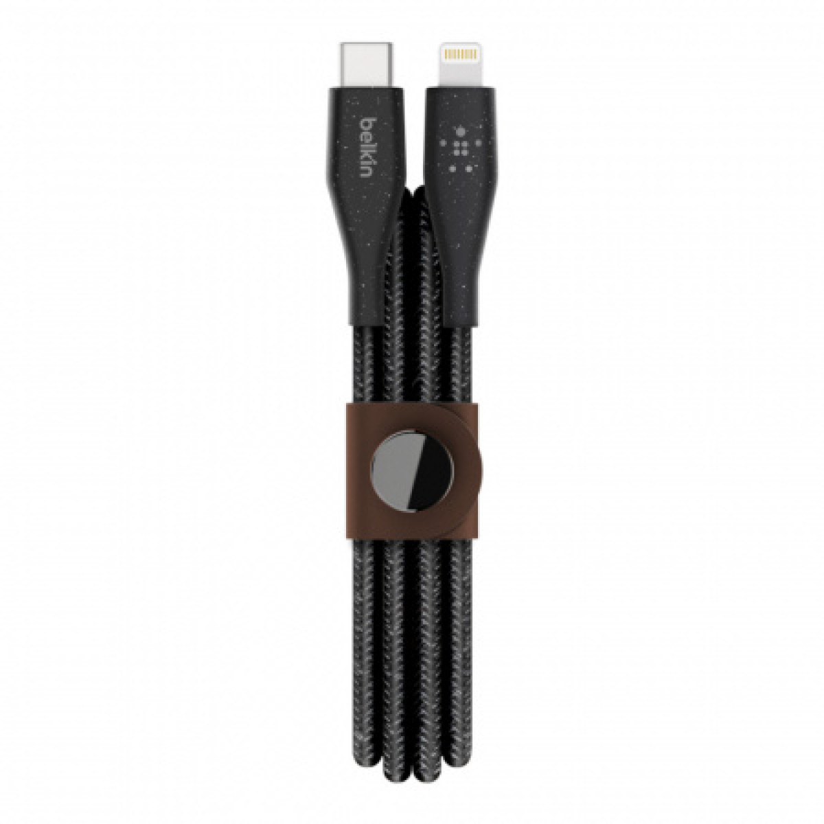 Кабель Belkin BoostCharge + Strap 1м Lightning на USB-C Черный
