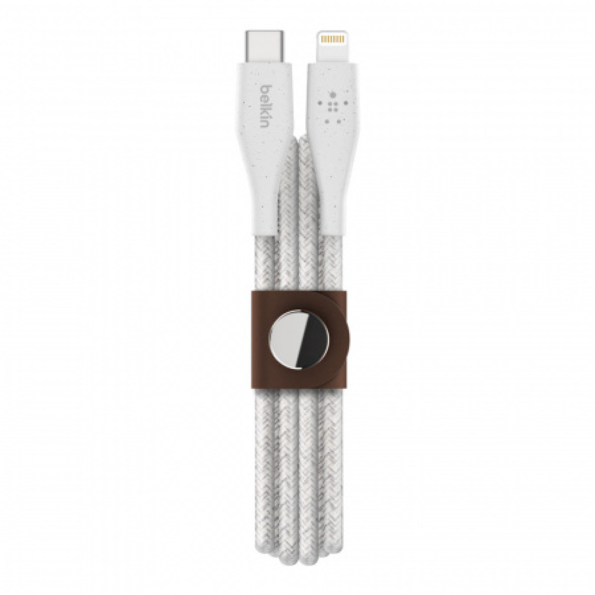 Кабель Belkin BoostCharge + Strap 1м Lightning на USB-C Белый