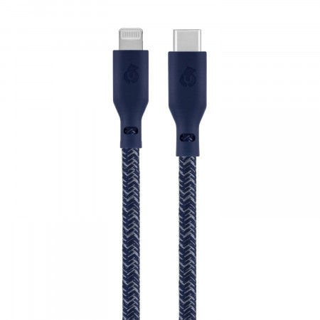 uBear Trend Кабель-переходник с USB-C на Lightning 1,2м 60Вт, Темно-синий