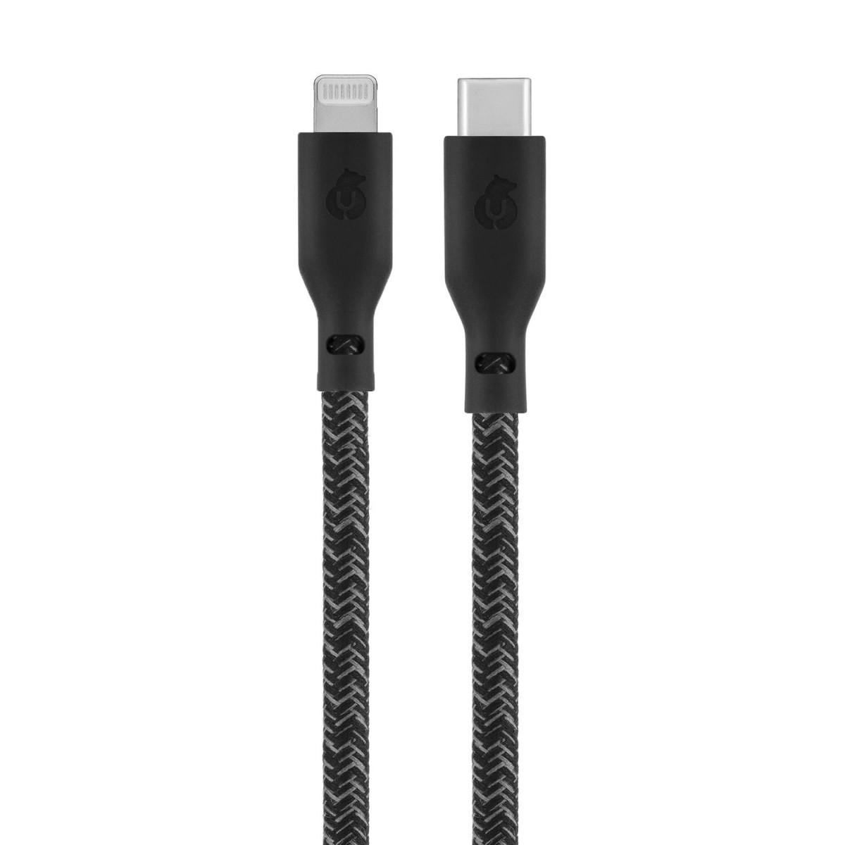 uBear Trend Кабель-переходник с USB-C на Lightning 2,4м 60Вт, Черный