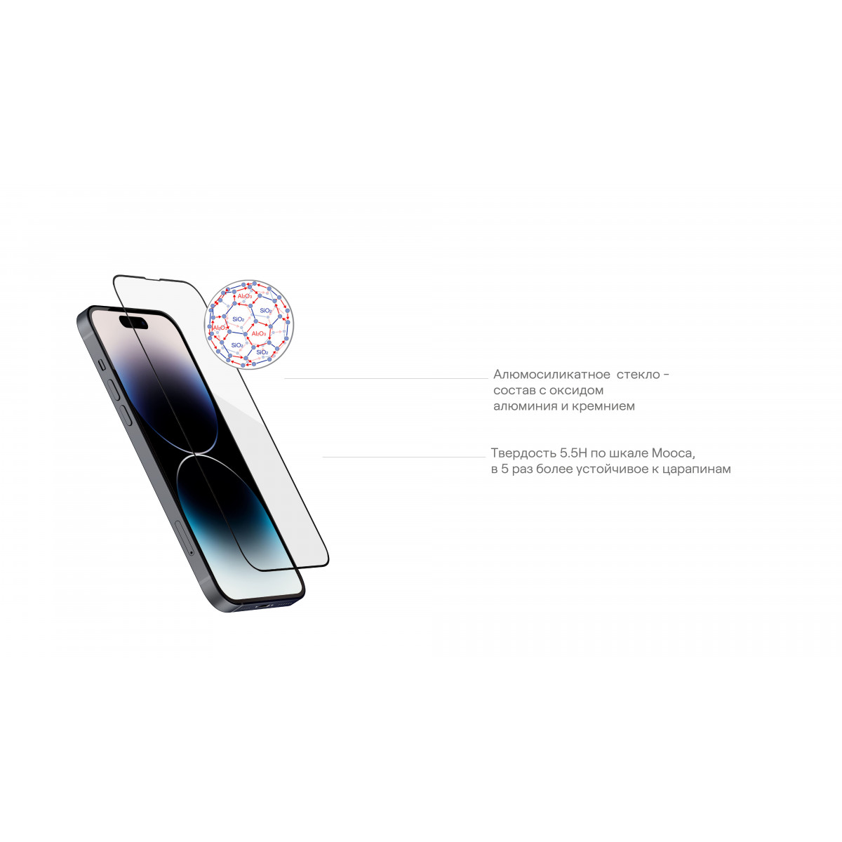Защитное стекло uBear для IPhone 15 Pro