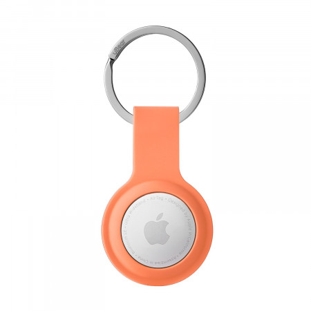 Чехол-брелок uBear Touch Ring Case для AirTag с кольцом-фиксатором, оранжевый