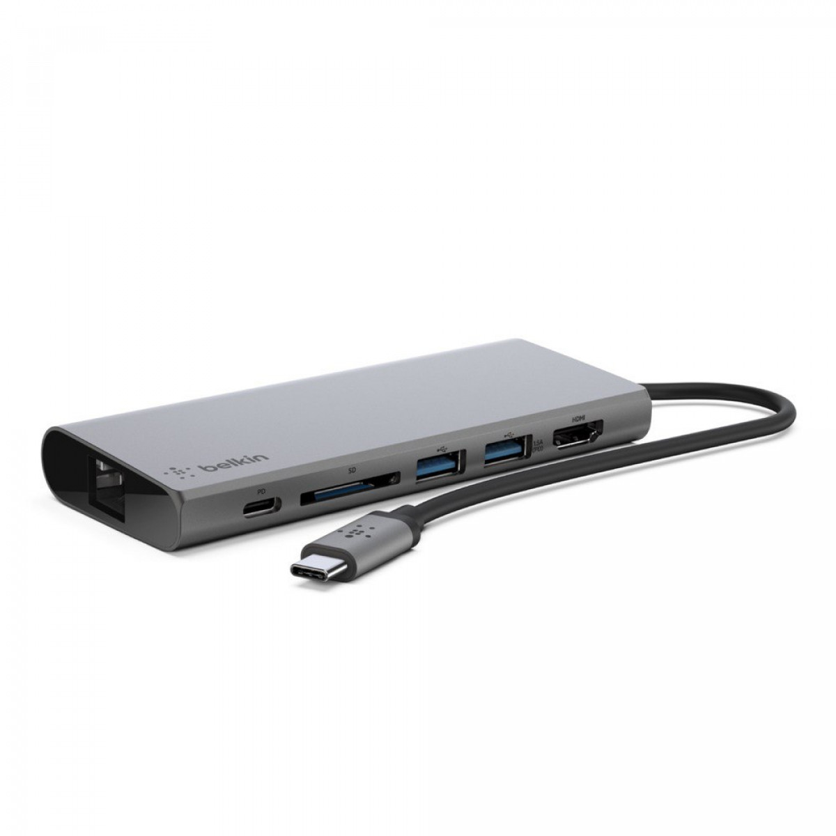 Адаптер Belkin многопортовый USB-C 7 в 1, Серый