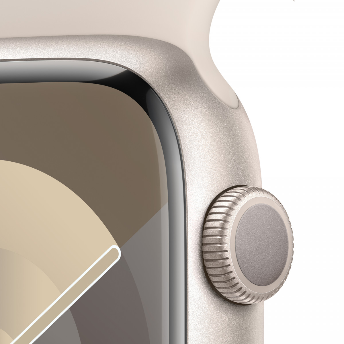Apple Watch Series 9 GPS, 41 мм, "сияющая звезда", спортивный ремешок цвета "сияющая звезда" M/L