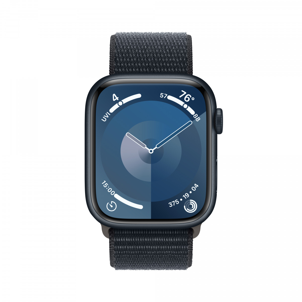 Apple Watch Series 9 GPS, 41 мм, "темная ночь", спортивный браслет цвета "темная ночь" 