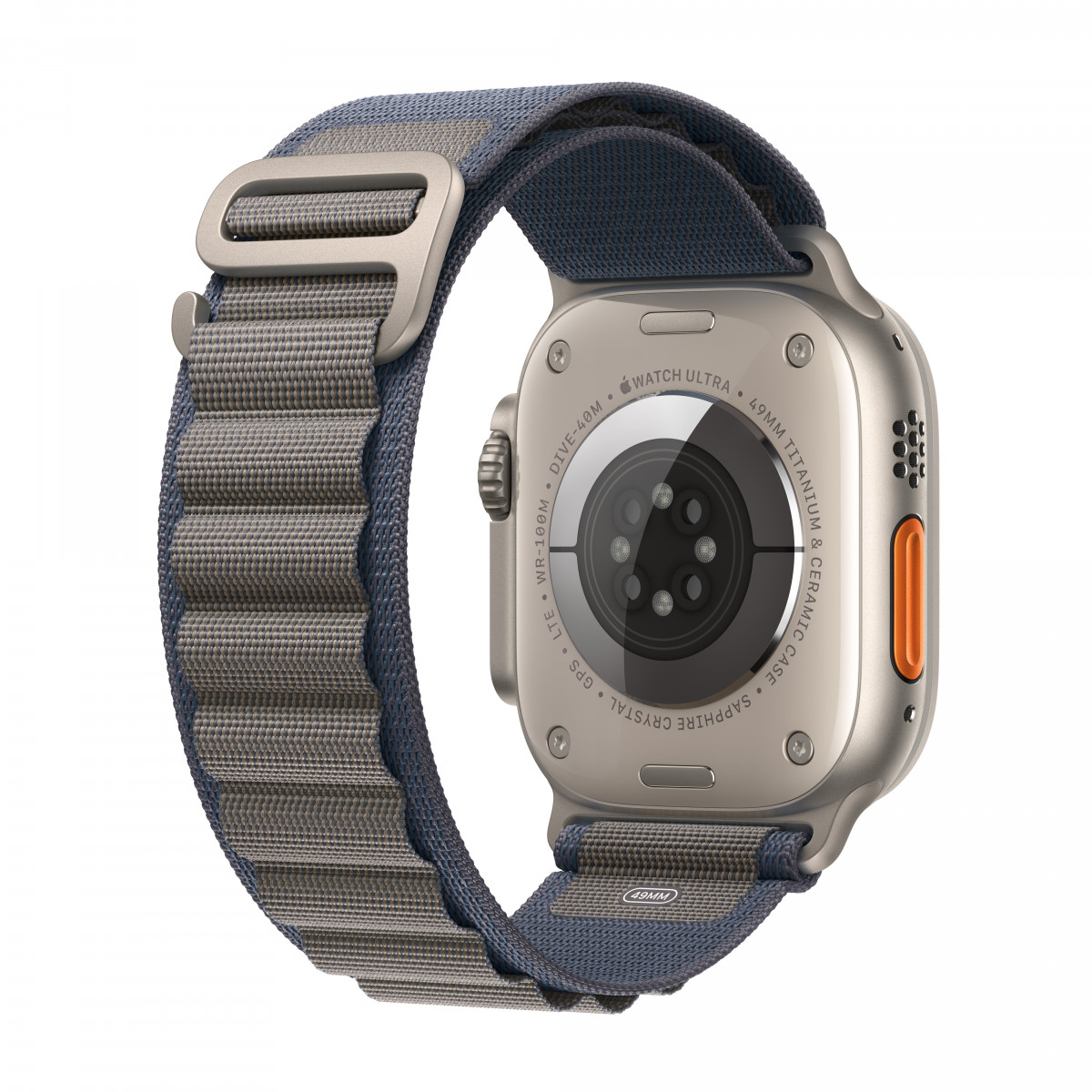Apple Watch Ultra 2 - поколения, титановый циферблат с синим Alpine Loop M