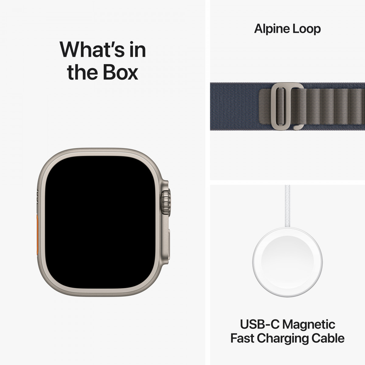 Apple Watch Ultra 2 - поколения, титановый циферблат с синим Alpine Loop M