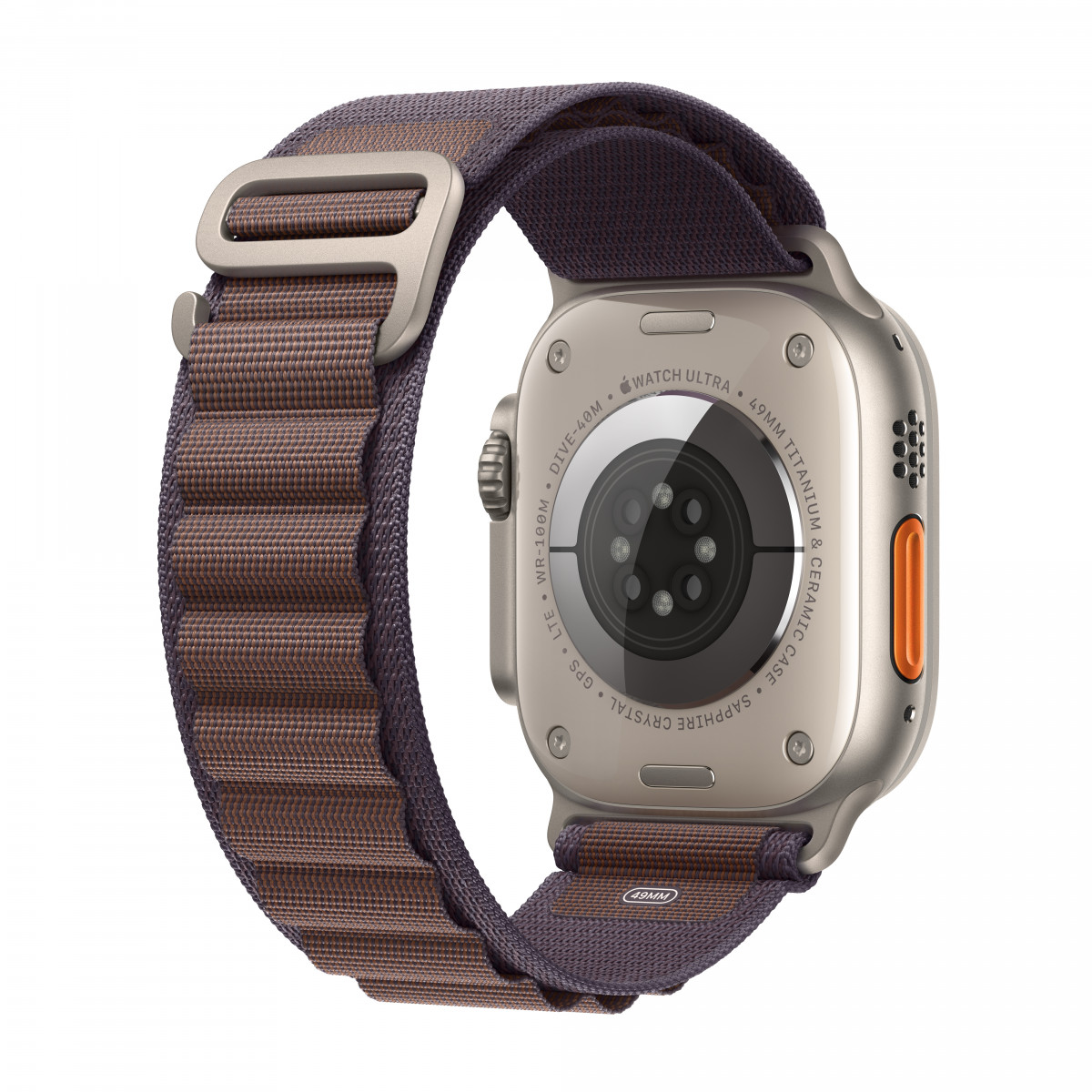Apple Watch Ultra 2 - поколения, титановый циферблат с бордовым Alpine Loop M