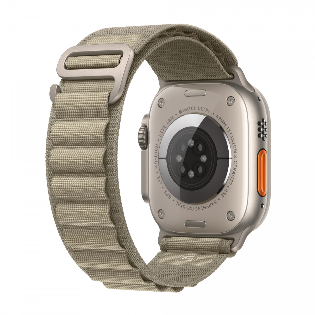 Apple Watch Ultra 2 - поколения, титановый циферблат с Alpine Loop M цвета «cерая олива»