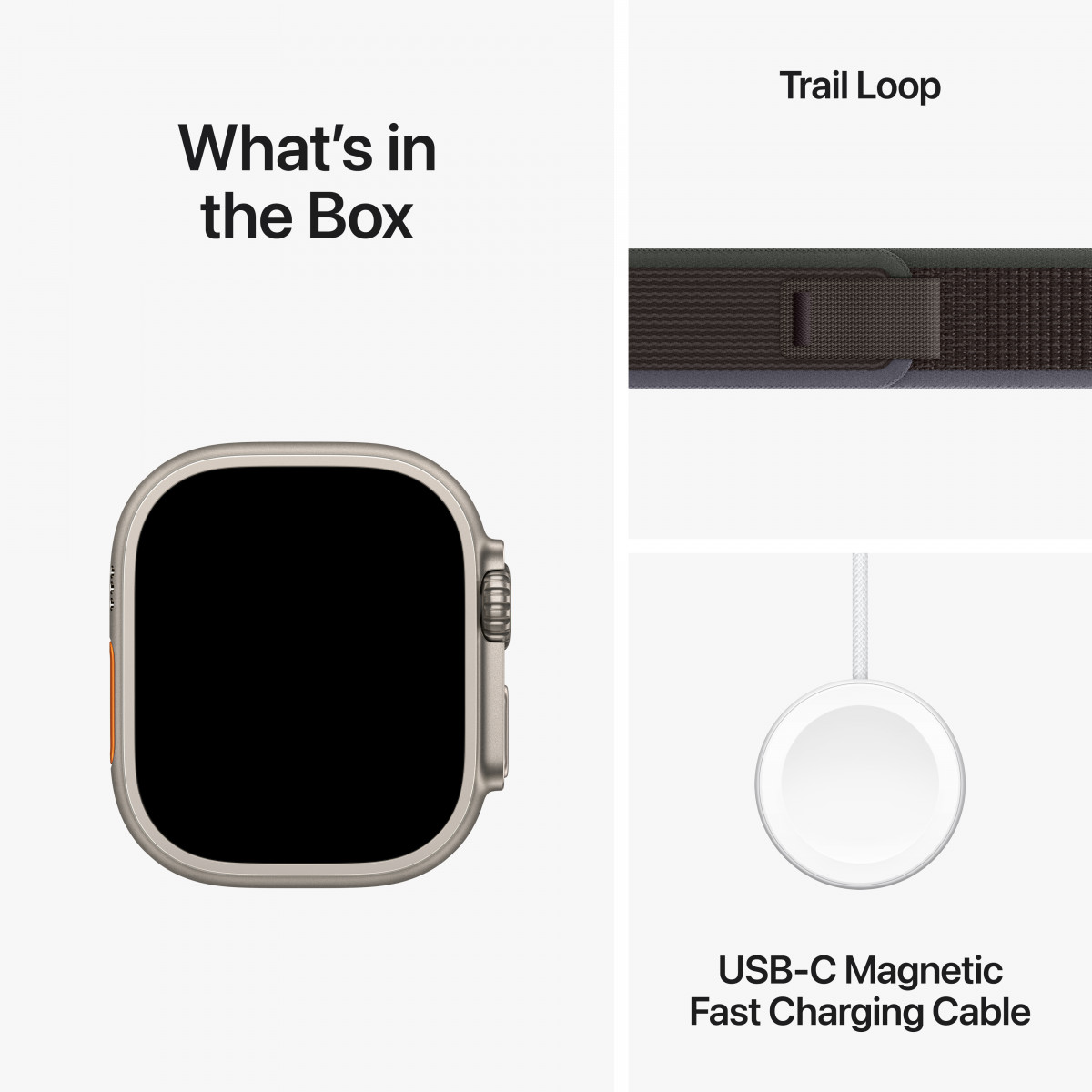 Apple Watch Ultra 2 - поколения, титановый циферблат с темно-синим Trail Loop S/M