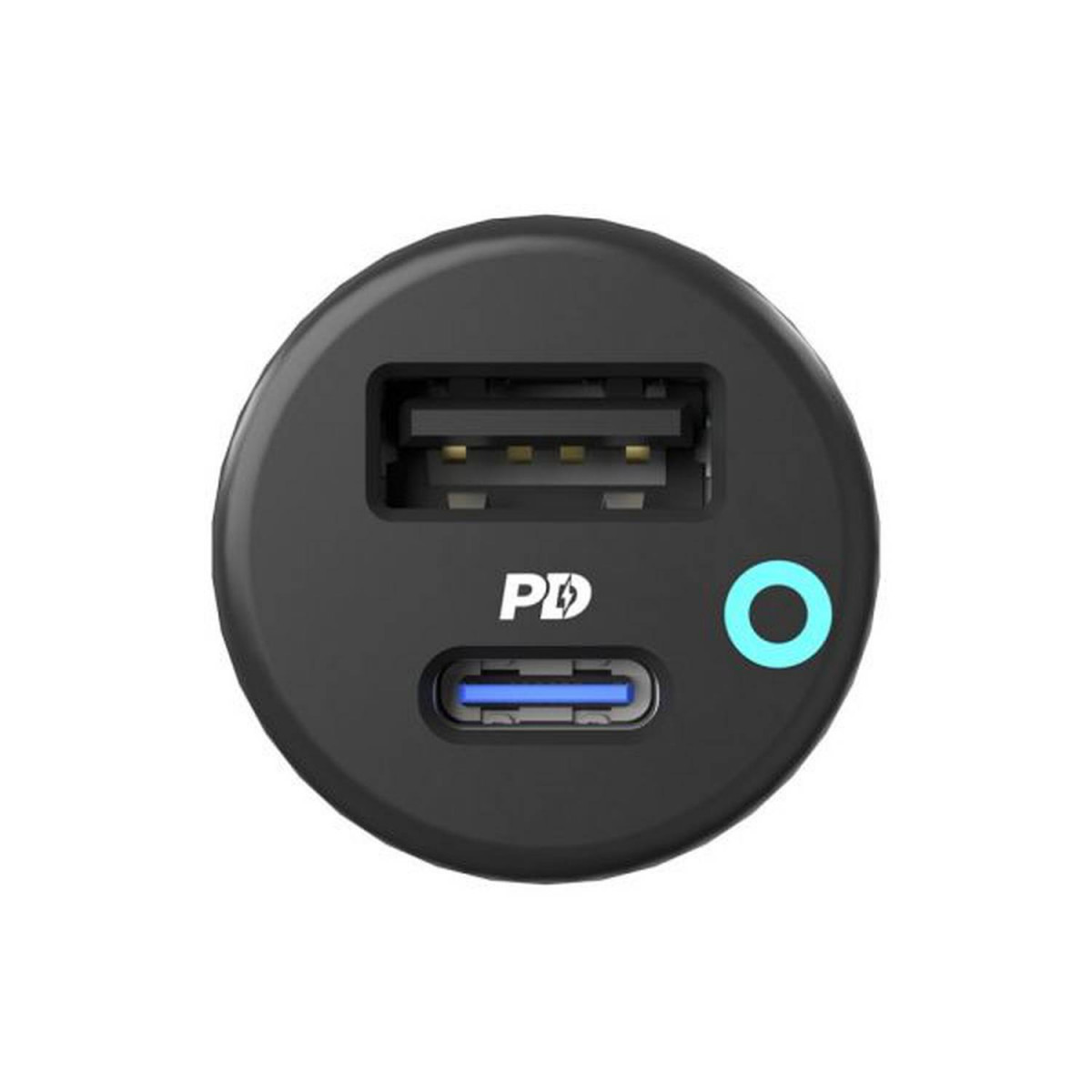Автомобильное зарядное устройство Powerology Dual Port LED PD20W USB-A 12W 
