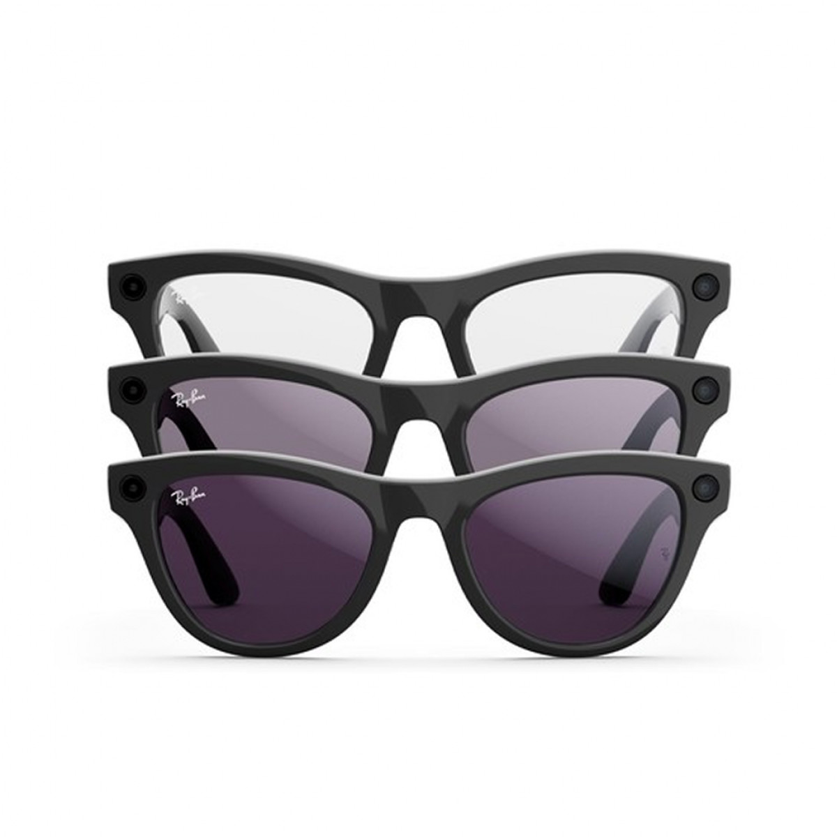 RayBan Skyler GEN 2 Shiny Black / Transitions Amethyst S52
