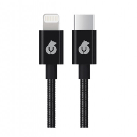 Металический кабель uBear Force USB-C на USB-A 1,2М Черный