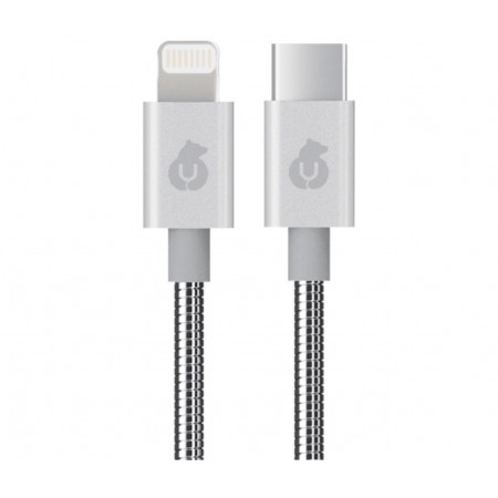 Металический кабель uBear Force USB-C на USB-A 1,2М Серебристый
